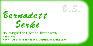 bernadett serke business card